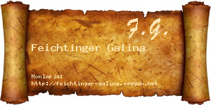 Feichtinger Galina névjegykártya